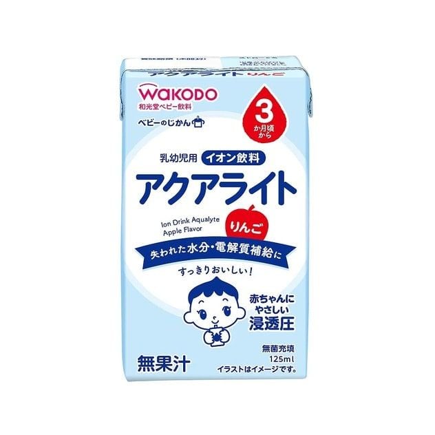 Nước điện giải vị táo Wakodo 3M+ lốc 3 hộp 125ml