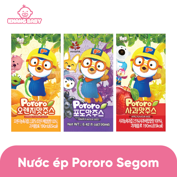 Nước ép trái cây Pororo 190ml 1Y+