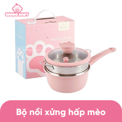Nồi bột kèm xửng hấp mèo Fashion