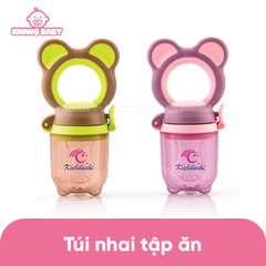 Túi nhai ăn dặm tay cầm tai gấu