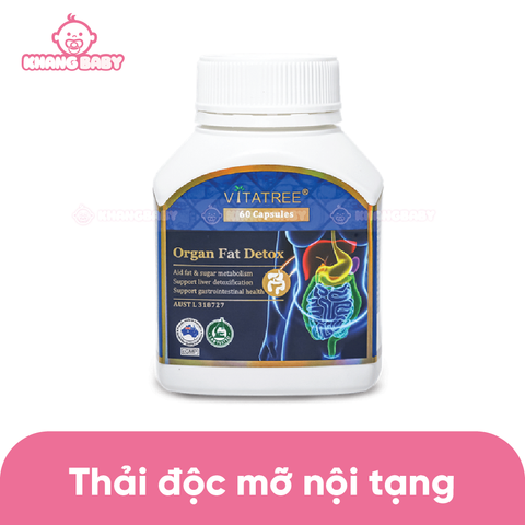 Thải độc mỡ nội tạng Vitatree Organ Fat Detox 60 viên