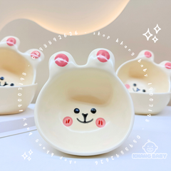 Bát sứ ăn dặm thỏ tai hồng
