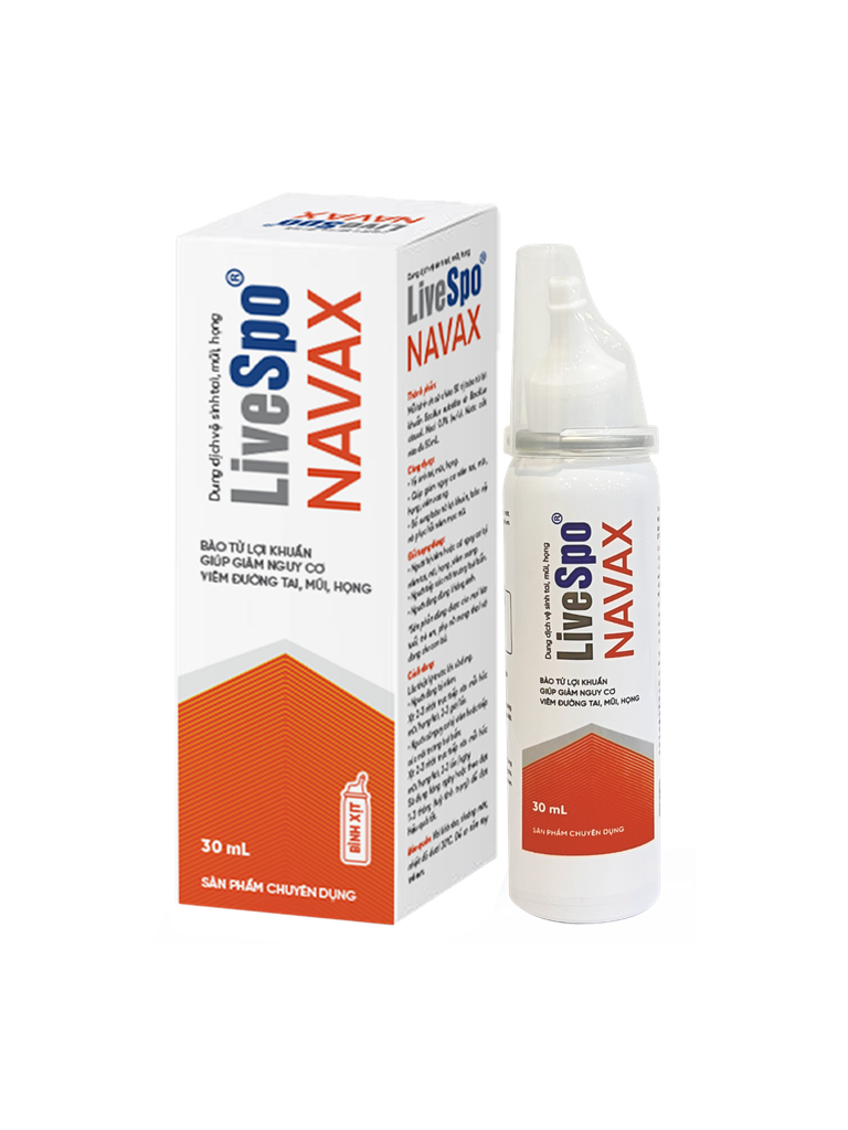 Xịt bào tử lợi khuẩn LiveSpo NAVAX ngừa viêm tai mũi họng