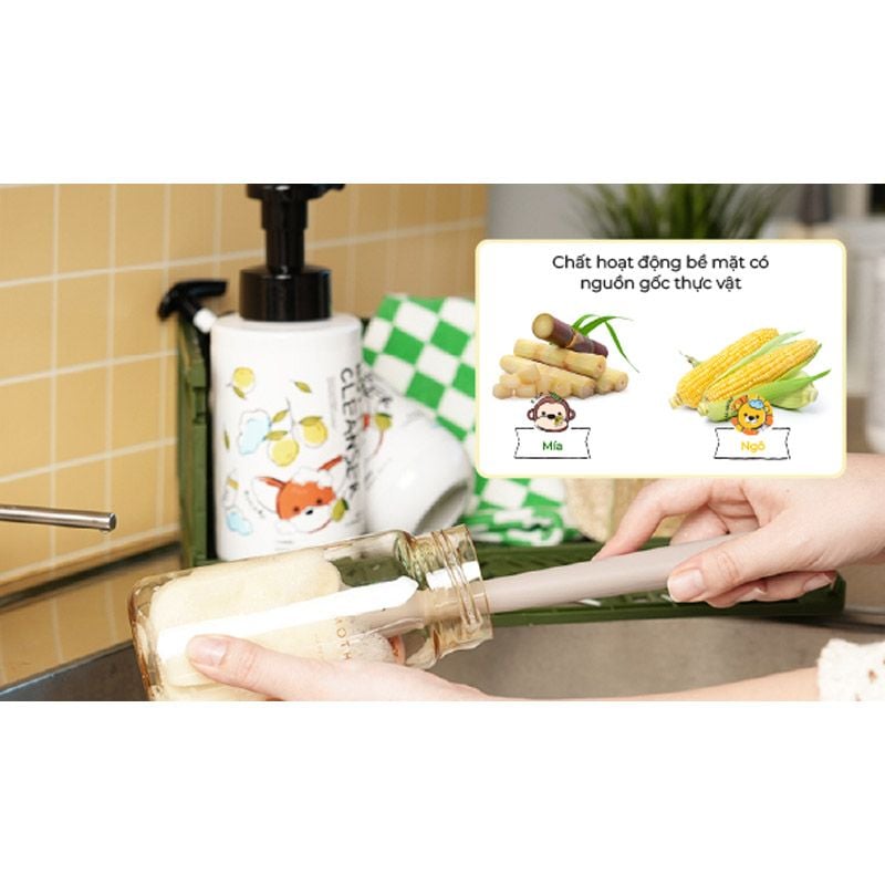 Gel rửa bình thuần chay Lalabebe K-MOM