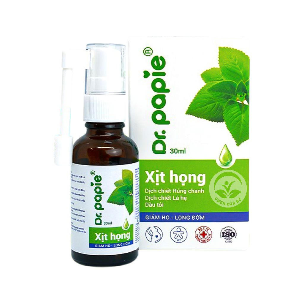 Xịt họng húng chanh Dr Papie 30ml