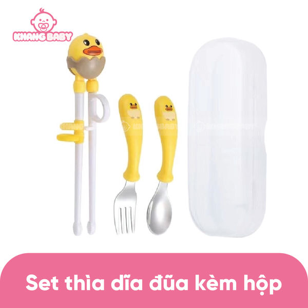 Set thìa dĩa đũa vịt