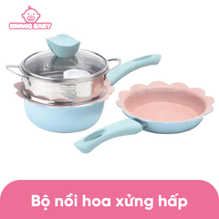 Bộ nồi hoa xửng hấp