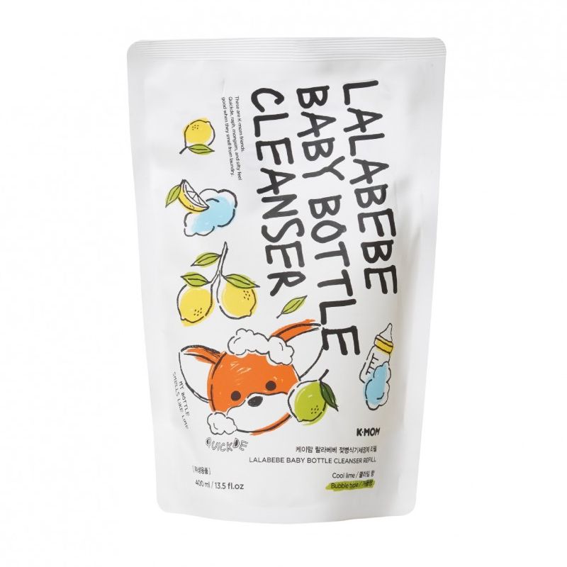 Nước rửa bình tạo bọt thuần chay Lalabebe K-MOM