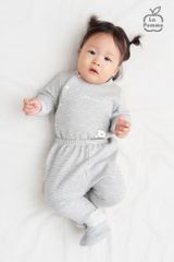 Bộ dài tay cài lệch La Pomme Caro Bear 0211