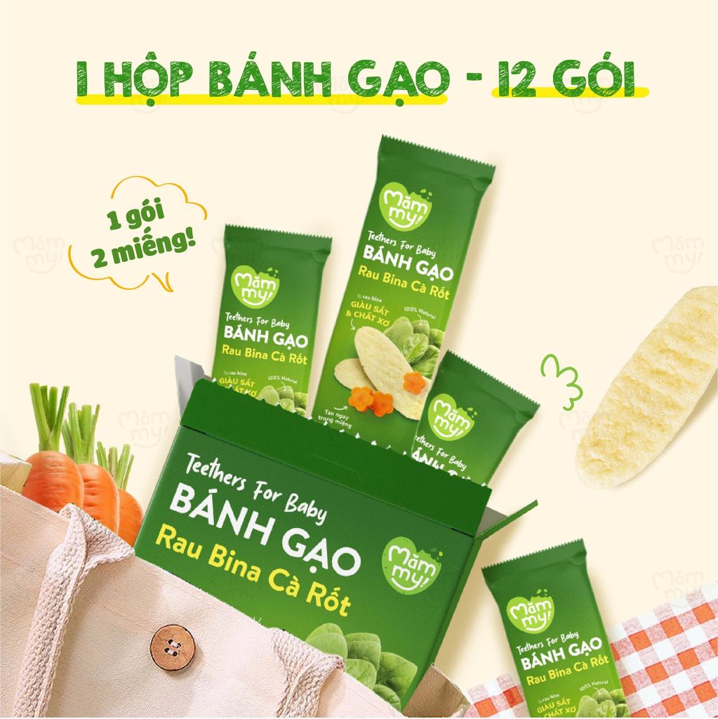 Bánh gạo ăn dặm Mămmy hộp 50g