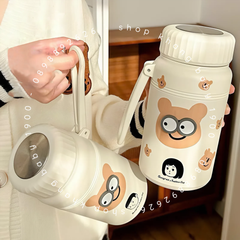 Bình giữ nhiệt ủ cháo gấu nâu 1000ml