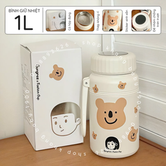 Bình giữ nhiệt ủ cháo gấu nâu 1000ml