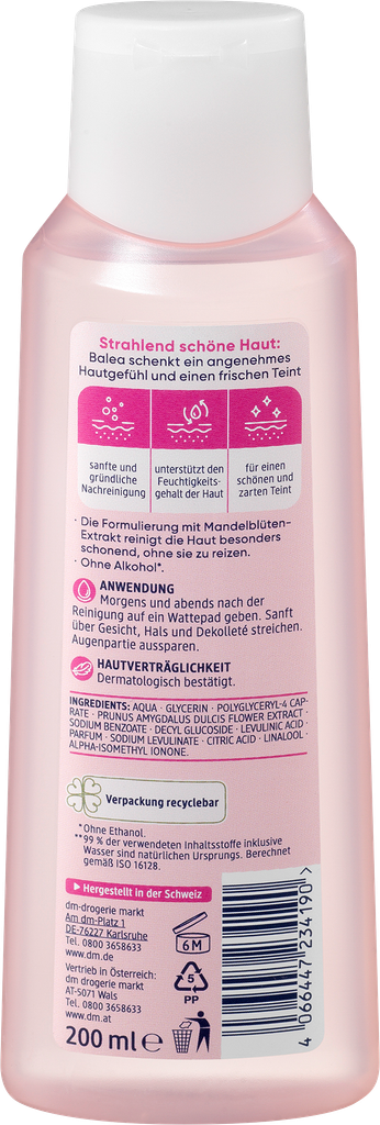 Nước hoa hồng Balea chiết xuất hoa hạnh nhân