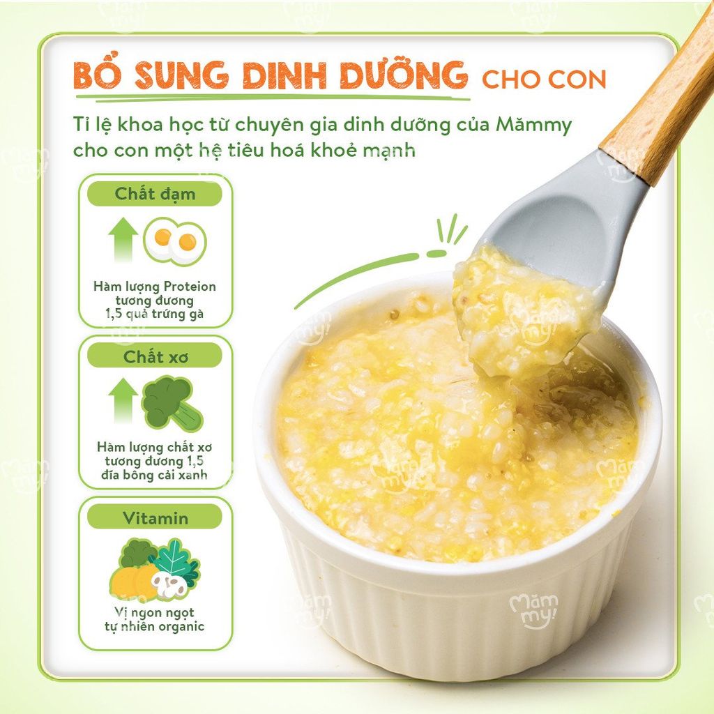 Cháo gạo sữa mix hạt Măm My hộp giấy 7 gói