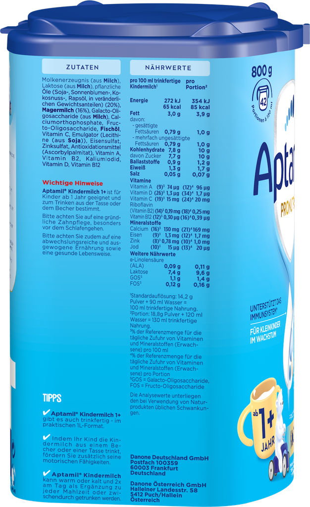 Sữa Aptamil Pronutra Đức nội địa hộp giấy 800g
