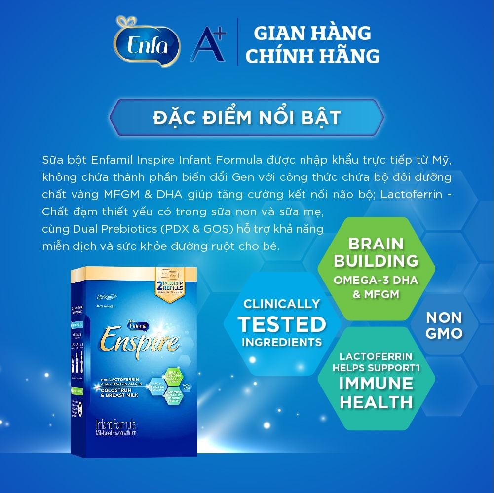 Sữa Enspire xanh Mỹ 0-12M