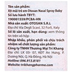Xịt mũi Otosan Nasal Spray Baby
