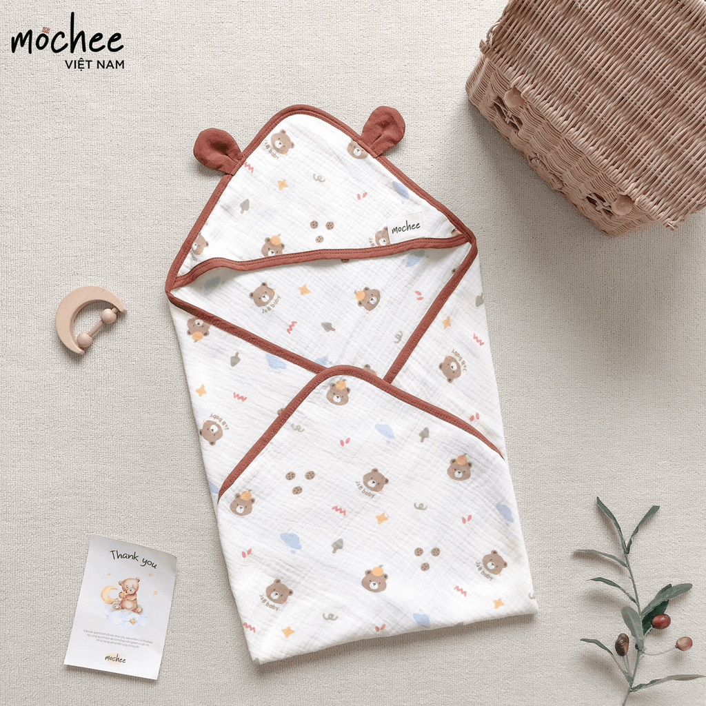 Ủ choàng xô tai gấu Mochee