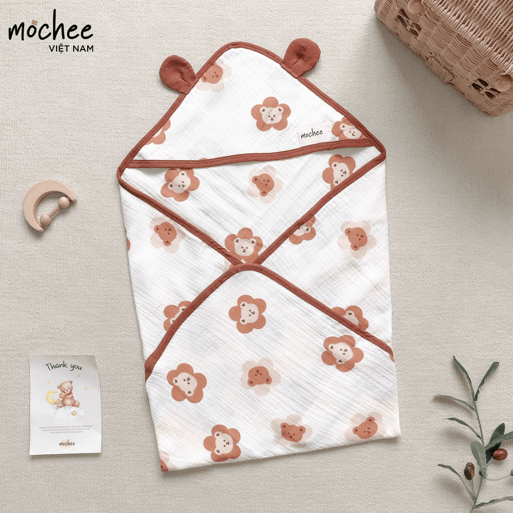 Ủ choàng xô tai gấu Mochee