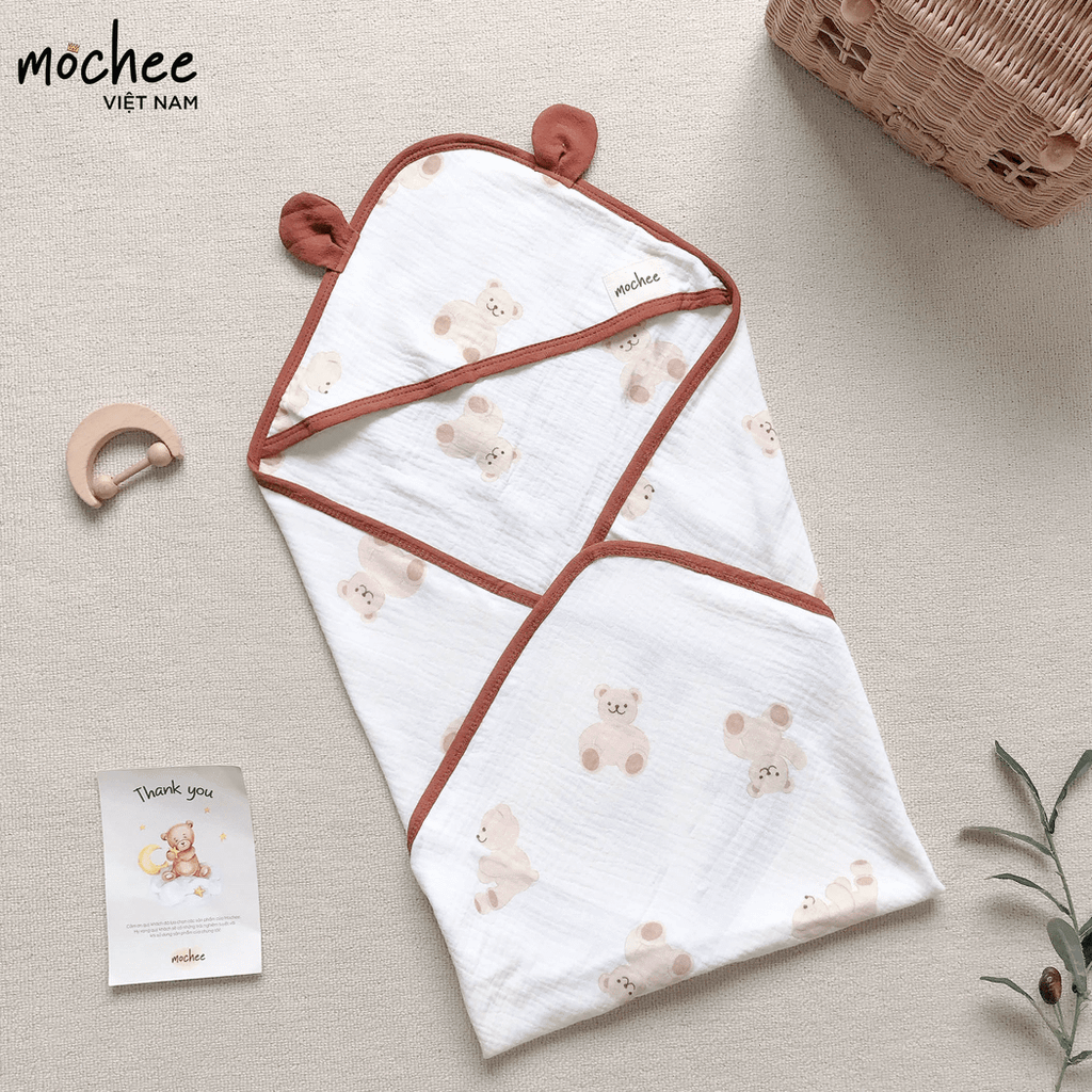 Ủ choàng xô tai gấu Mochee