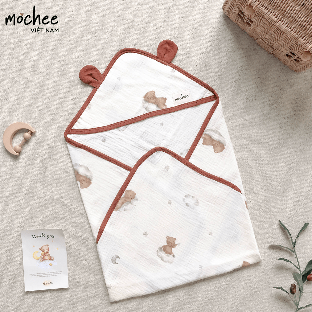 Ủ choàng xô tai gấu Mochee