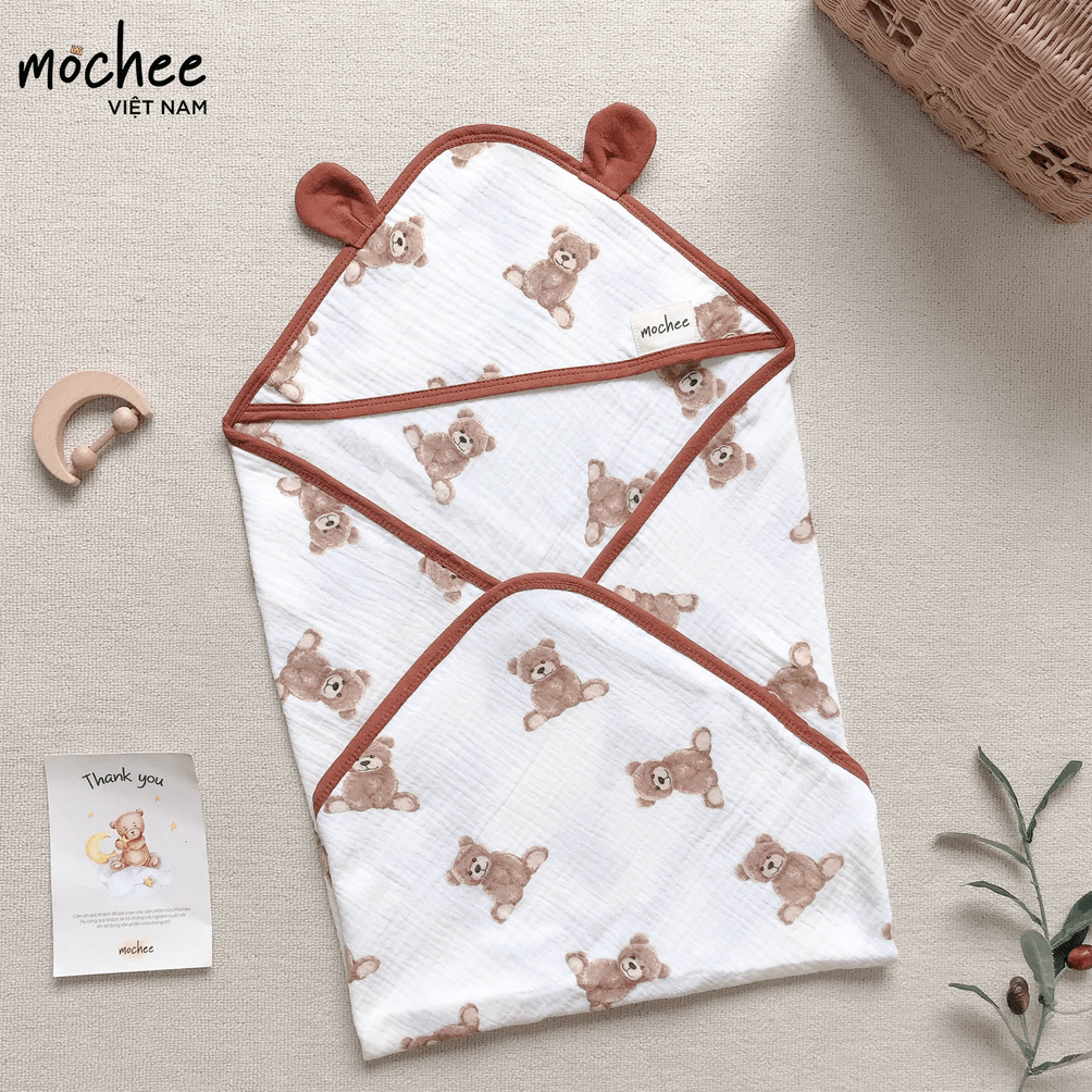 Ủ choàng xô tai gấu Mochee