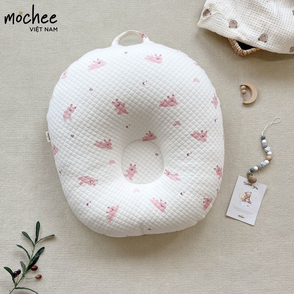 Gối chống trào Mochee vải lụa cotton