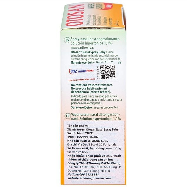 Xịt mũi Otosan Nasal Spray Baby