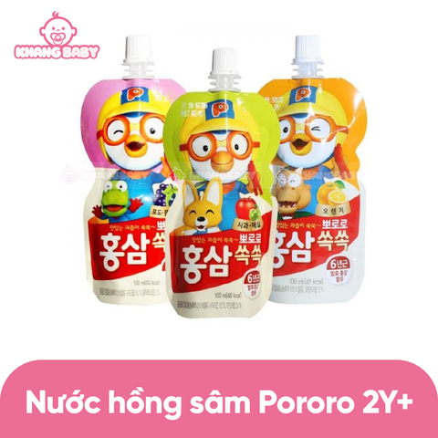 Nước hồng sâm Pororo Hàn Quốc 100ml