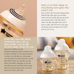 Bình sữa PPSU Tommee Tippee trơn