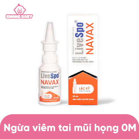 Xịt bào tử lợi khuẩn LiveSpo NAVAX ngừa viêm tai mũi họng