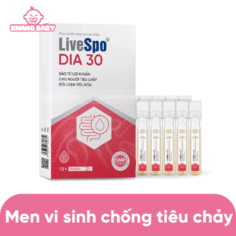 Men LiveSpo DIA 30 hỗ trợ trị tiêu chảy