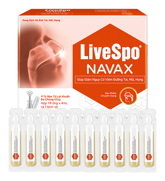 Bào tử lợi khuẩn LiveSpo NAVAX chuyên dụng ĐỎ