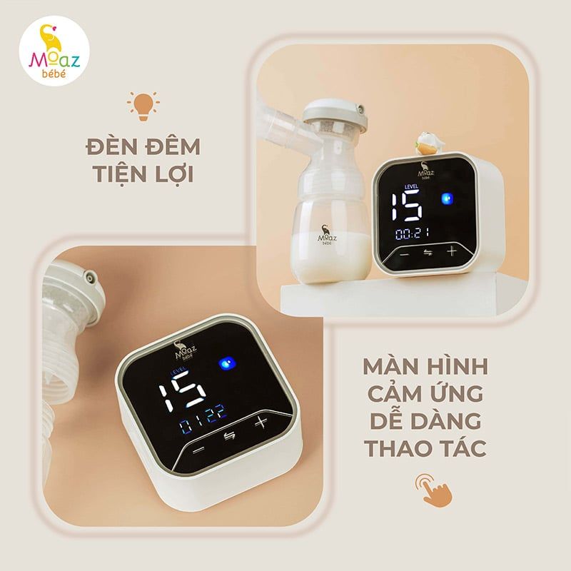 Máy hút sữa điện đôi Moaz Bebe MB094