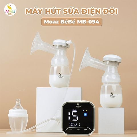 Máy hút sữa điện đôi Moaz Bebe MB094