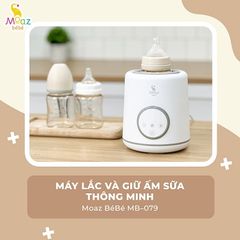 Máy lắc bình sữa và giữ ấm sữa thông minh Moazbebe MB079
