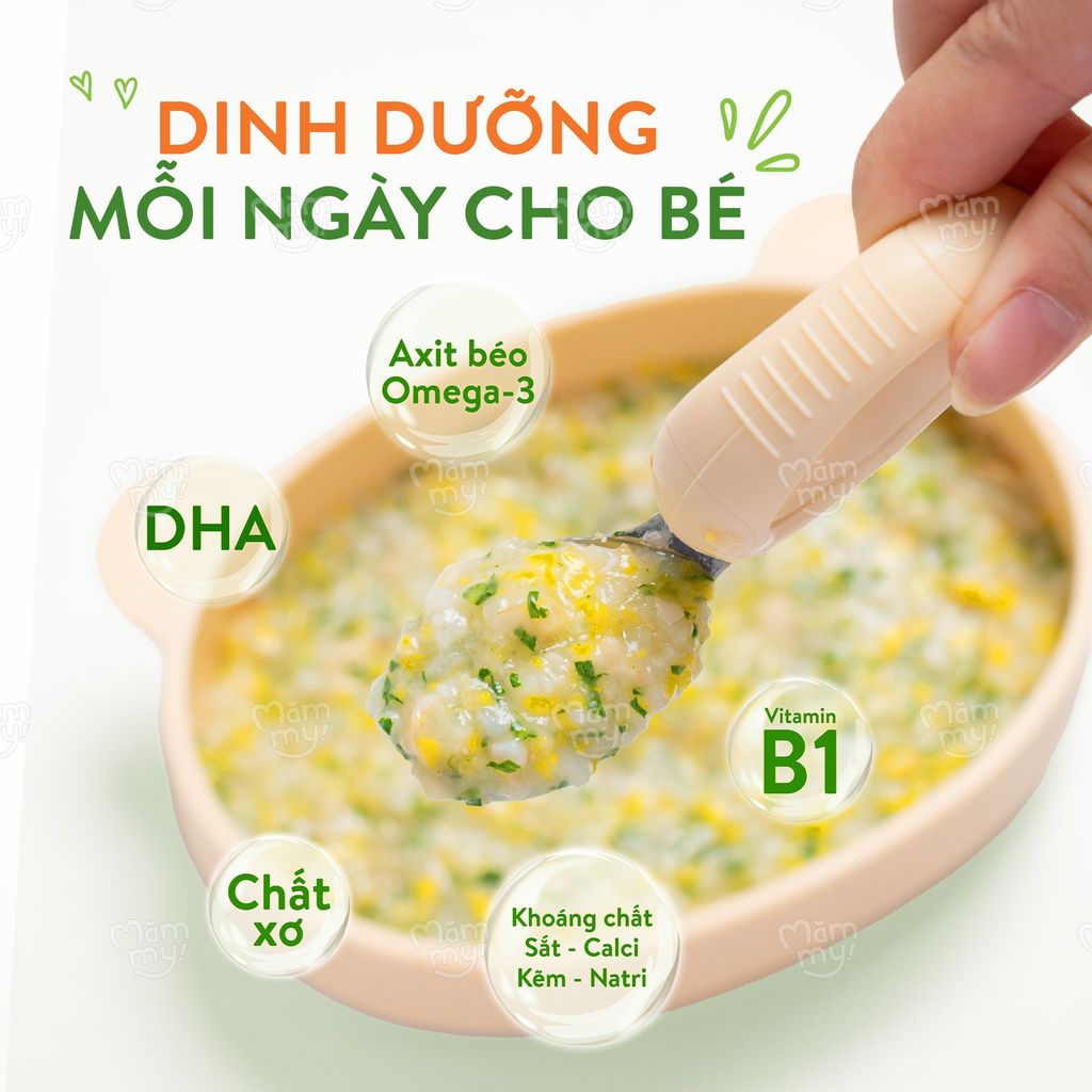 Cháo gạo sữa mix hạt Măm My hộp giấy 7 gói