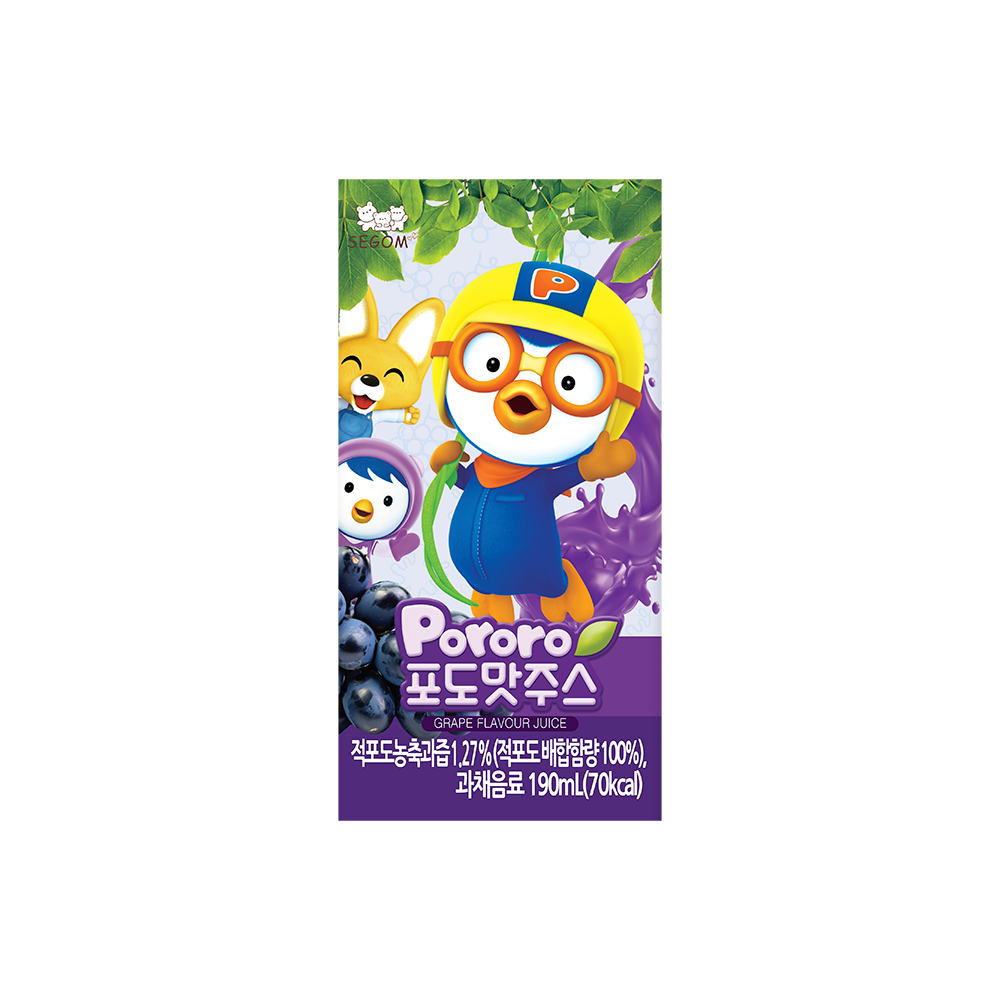Nước ép trái cây Pororo 190ml 1Y+