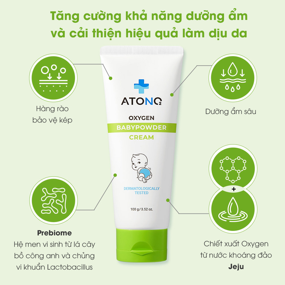 Kem hăm ATONO2 Baby Powder Oxygen 0m+ – Shop KHANG BABY