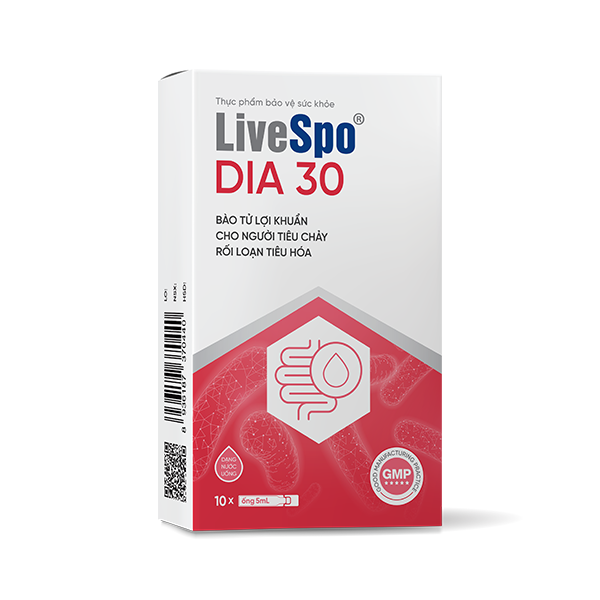 Men LiveSpo DIA 30 hỗ trợ trị tiêu chảy