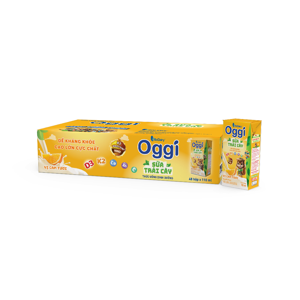 Sữa Oggi trái cây thùng 48 hộp 110ml