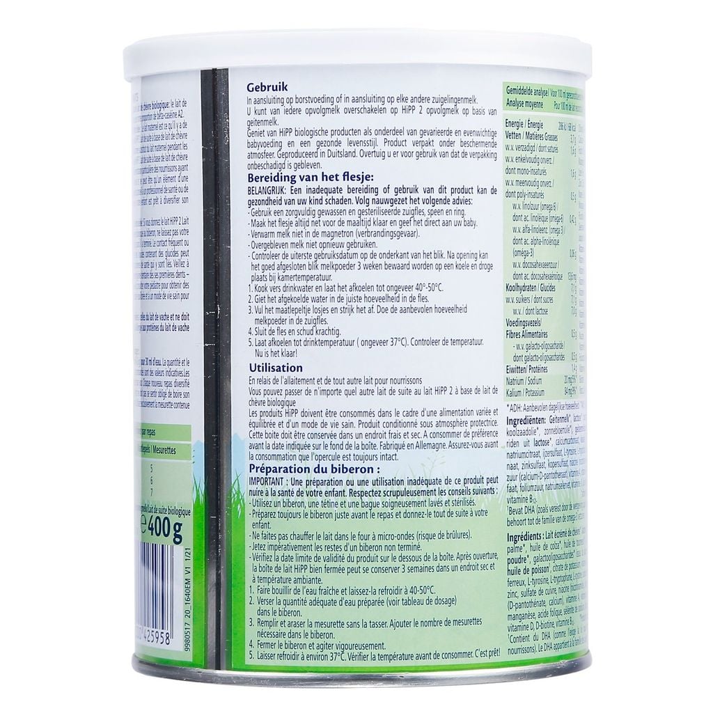 Sữa dê HiPP Organic 400g