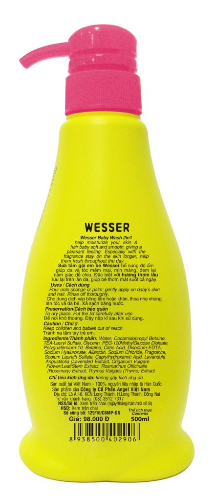 Sữa tắm gội Wesser 2in1
