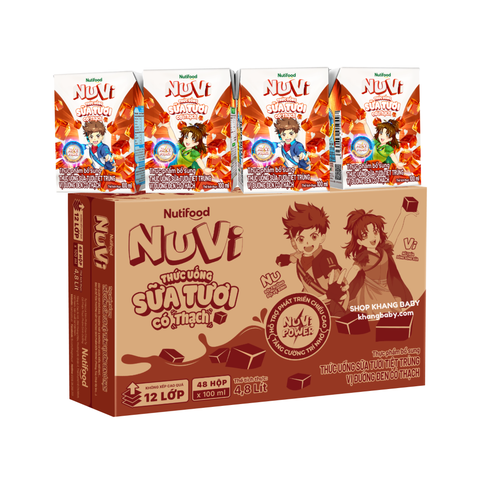 Sữa tươi có thạch vị đường đen NUVI