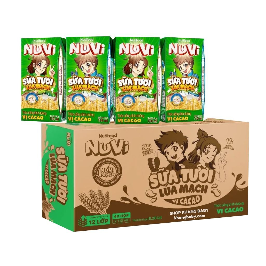 Sữa tươi lúa mạch cacao NUVI