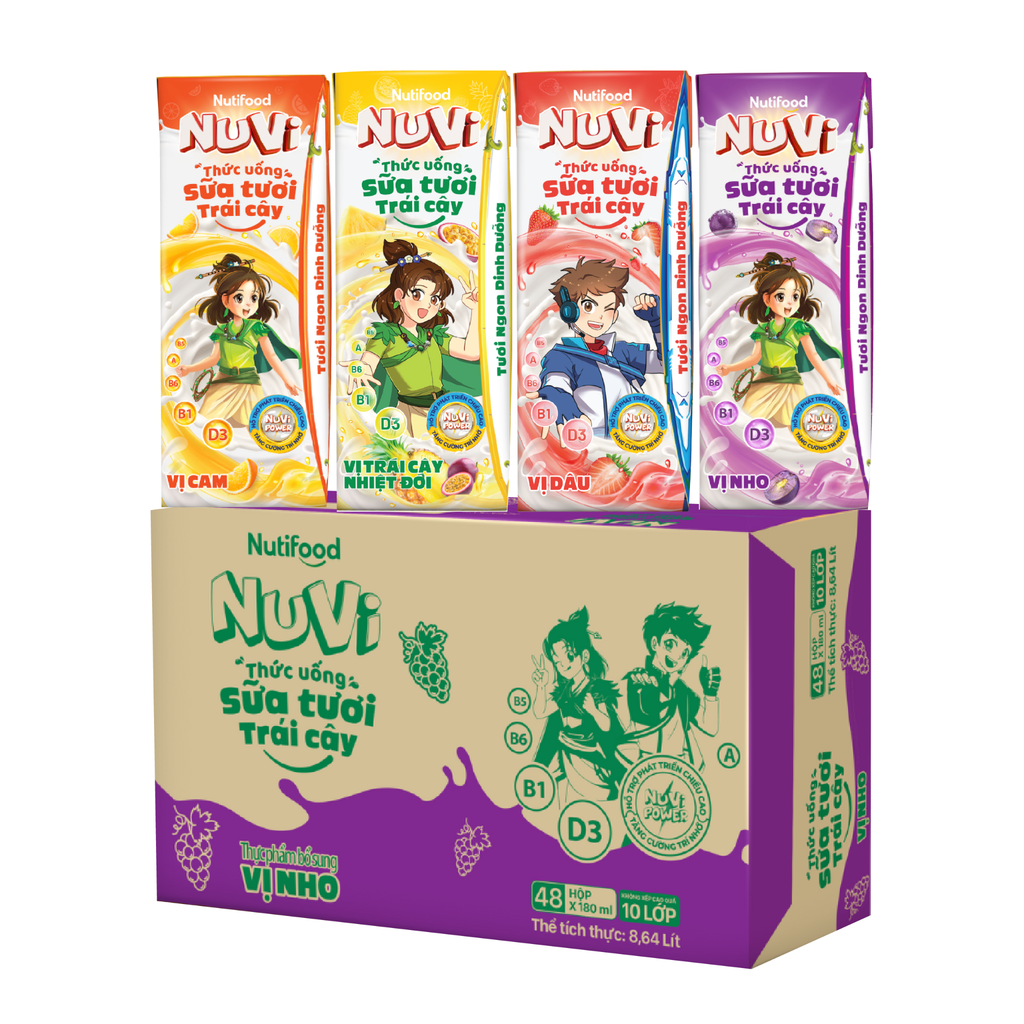 Sữa tươi vị trái cây NUVI