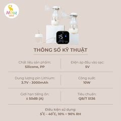 Máy hút sữa điện đôi Moaz Bebe MB094