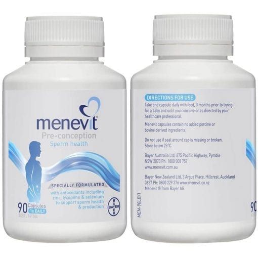 Hỗ trợ sức khỏe sinh sản nam Menevit