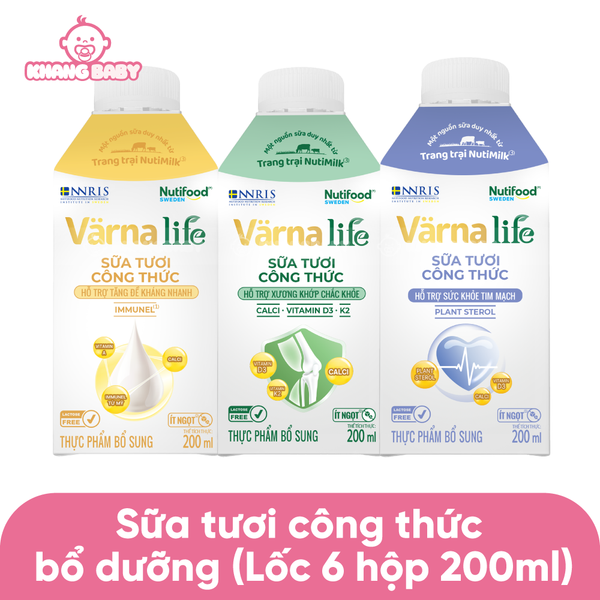 Sữa tươi công thức Varna Life lốc 6 hộp