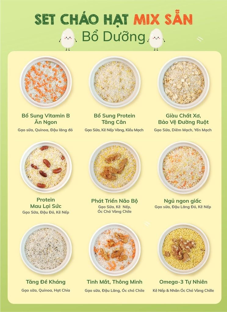 Set 9 cháo hạt mix Măm My